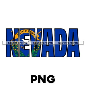 Design nom drapeau de l'état du Nevada | PNG UNIQUEMENT | impression graphique sublimation | Téléchargement numérique instantané, utilisation commerciale