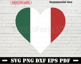 Mexican Flag Heart BLANK svg png dxf eps pdf | cut print layered vector graphic design digital download file commercial use