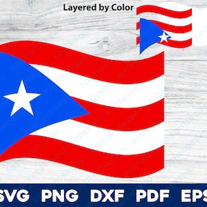 Drapeau de Porto Rico svg png dxf eps pdf fichier numérique de conception graphique des États-Unis 50 drapeaux des États-Unis d'Amérique drapeaux des États-Unis