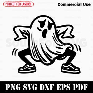 Tanzender Geist Lustig svg png dxf eps pdf | Lasergravur geschnitten Druckdateien Vektorgrafik Clip Art | sofort download für kommerzielle Nutzung