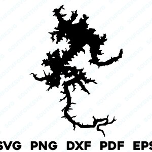 Blue Ridge Lake Georgia Silhouette Form svg png dxf pdf eps Vektorgrafik