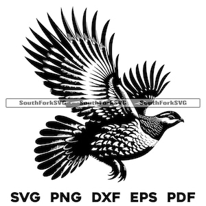 Pliki projektowe Flying Grouse svg png dxf eps pdf | projekt grafiki wektorowej cięcie drukowanie barwnik sublimacyjny grawerowanie laserowe cnc pliki cyfrowe do użytku komercyjnego