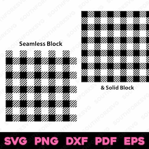 Buffalo Plaid Seamless Pattern | svg png dxf eps pdf | vector graphic design cut print laser engrave files digital download commercial use