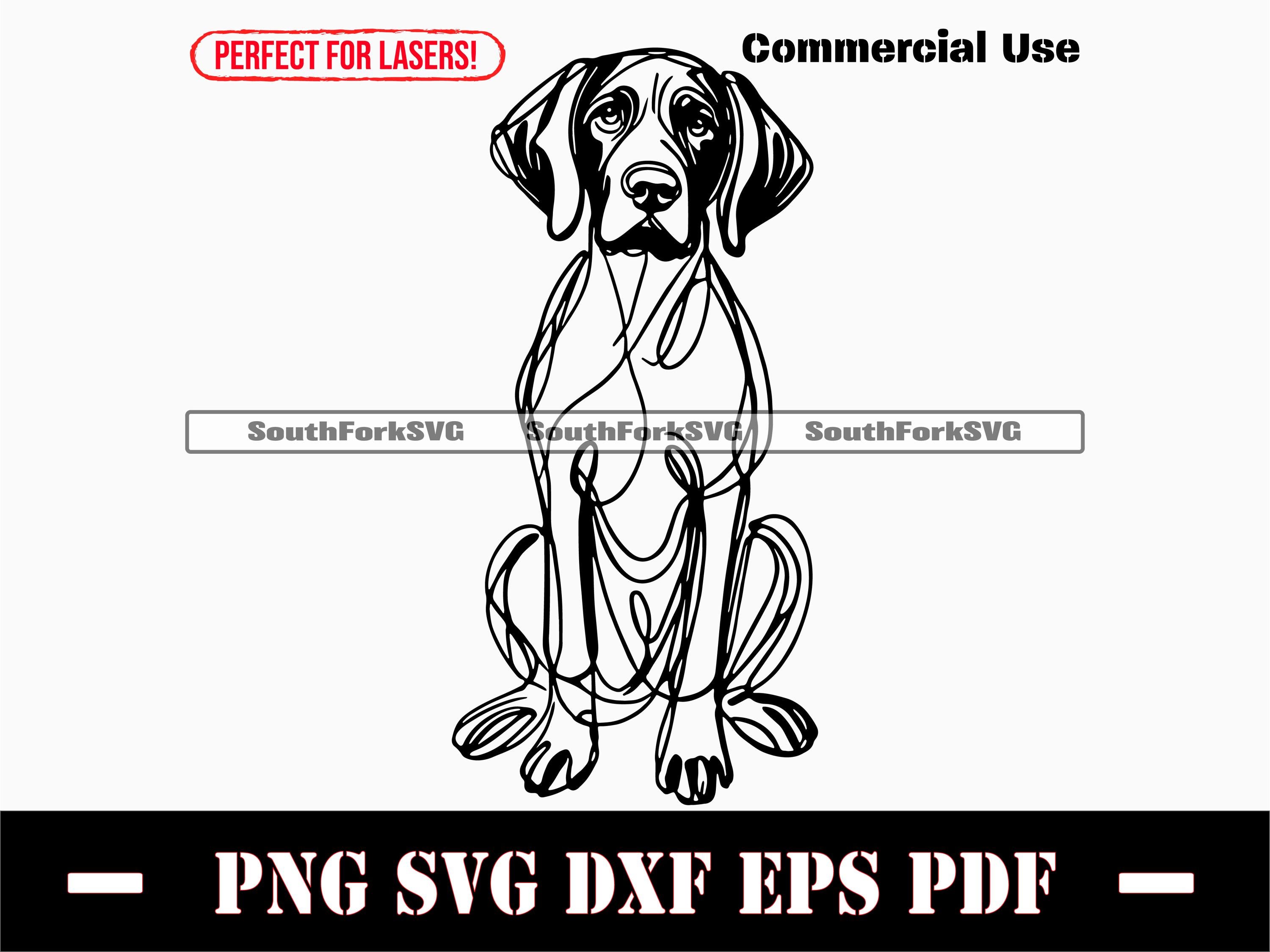 German Shorthair Pointer Minimal Line Art svg png dxf eps pdf | vector graphic cut file laser clip art | digital download commercial use