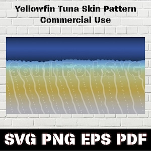 Yellowfin Tuna Skin Pattern svg png eps pdf | Saltwater Game Fish Fishing Design Vector Dye Sub Print Download Commercial Use