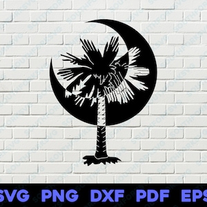 South Carolina State Flagge Form svg png dxf eps pdf Vektorgrafik digitale Datei US 50 Zustandsflaggen USA Amerika Flaggen der Vereinigten Staaten von Amerika