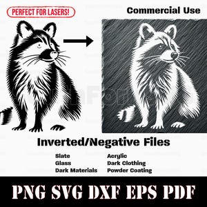 Guaxinim invertido sentado svg png dxf eps pdf | corte vetorial impressão gravação a laser download instantâneo uso comercial