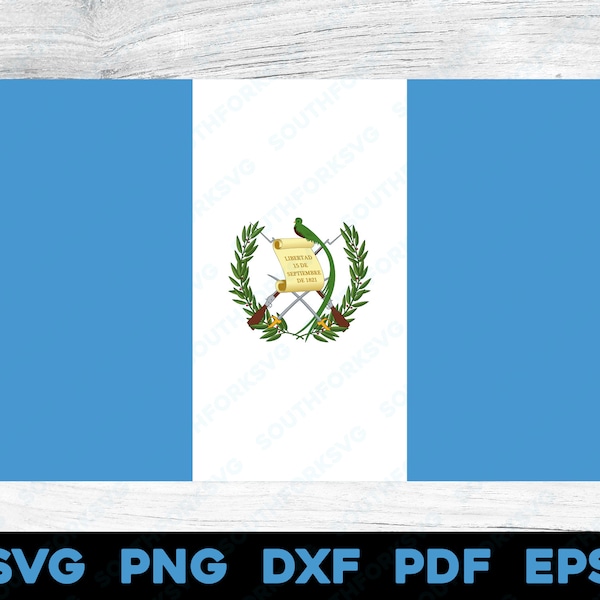 Guatemala National Flag svg png dxf eps pdf vector graphic design digital file Central America country patriot world travel republic