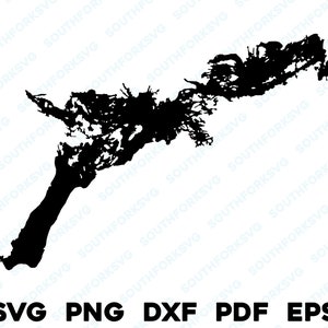 Stoney Lakes Clear Lake Ontario Canada Map Shape Silhouette svg png dxf pdf eps vector graphic design cut engraving laser file image