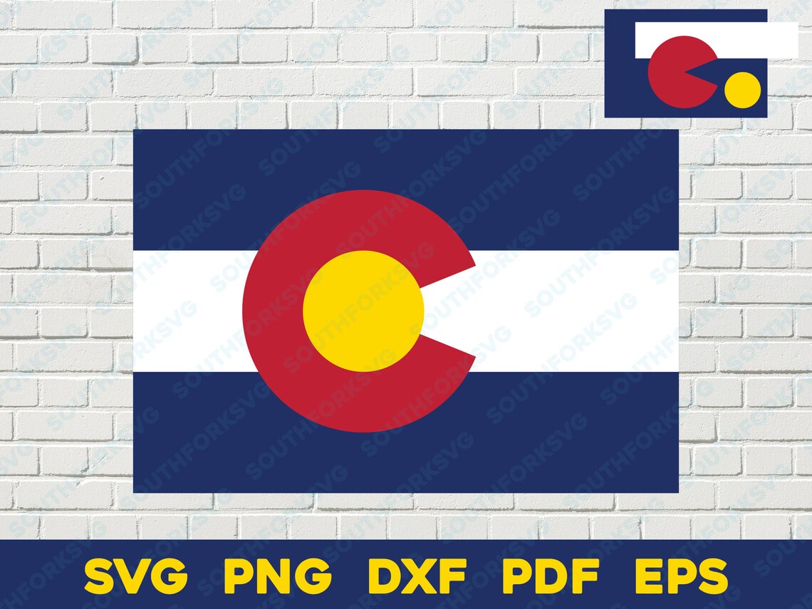 Colorado Flagg Vector Colorado State Flag Svg Png Dxf Eps Pdf Vector Graphic Design Cut Print ...