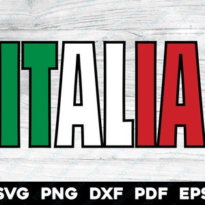 Italia Italia bandiera italiana nome Design / svg png dxf eps pdf / disegno grafico vettoriale taglio stampa colorante sub cnc laser download di file digitali