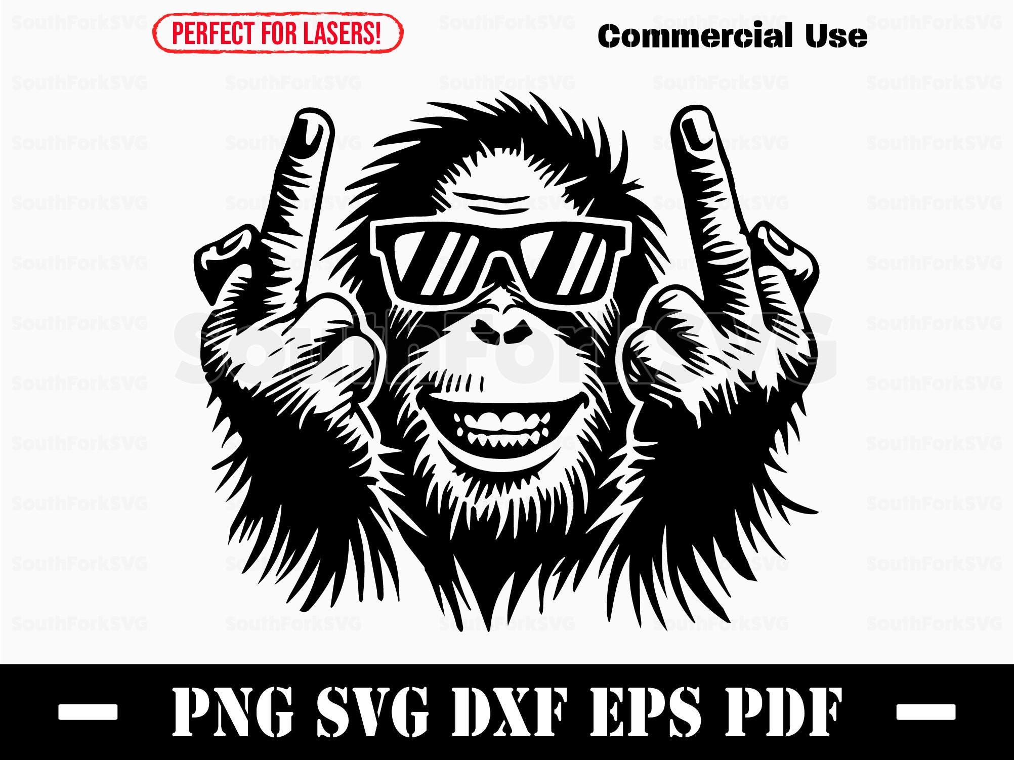 Orangutan Middle Fingers Svg Png Dxf Pdf Eps | Vector Graphic