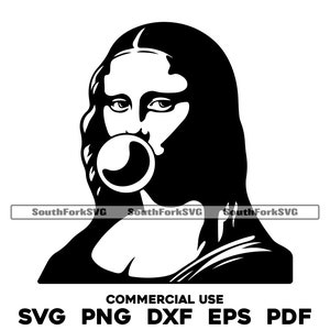 May include: Black and white silhouette of a woman blowing a bubble. The woman is wearing a long dress and has long hair. The bubble is large and round.