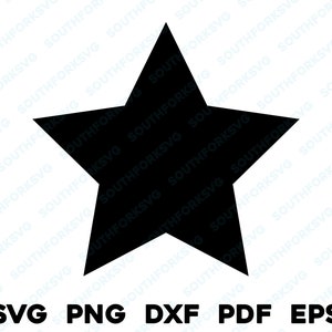 Star Silhouette | svg png dxf eps pdf | vector graphic cut file laser clip art | instant digital download commercial use