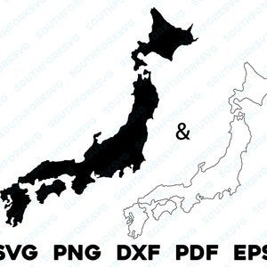 Japan Land Silhouette & Umriss Formen svg png dxf pdf eps Vektorgrafik