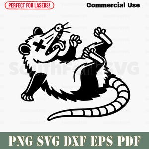 Gambá svg png dxf eps pdf | design de gráficos vetoriais corte impressão sublimação de tinta gravação a laser arquivos digitais uso comercial