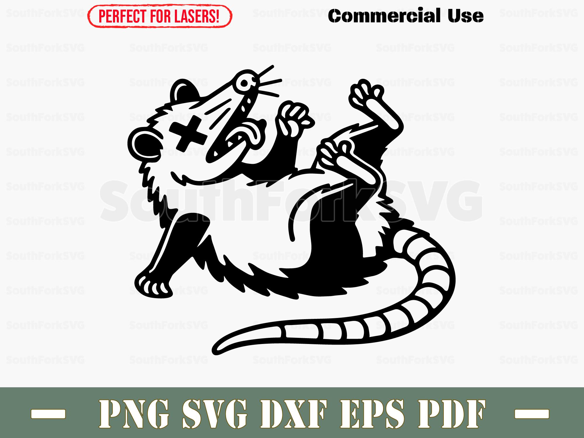 Playing Possum svg png dxf eps pdf | vector graphics design cut print dye sub laser engrave digital files commercial use
