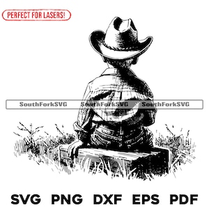 Little Cowboy staren lasergraveren bestanden svg png dxf eps pdf vector grafisch ontwerp knippen print dye sub digitale bestanden commercieel gebruik
