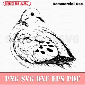Pomba De Luto svg png dxf eps pdf | design gráfico vetorial corte impressão corante sub laser gravar arquivos digitais cnc uso comercial