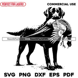 Labrador Retriever Vogel Hund Laser Gravur Dateien svg png dxf eps pdf | Vektorgrafik-Design Print Cut Dye sub cnc digital kommerzielle Nutzung