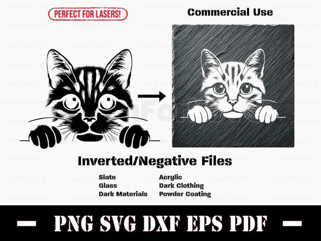 Inverted Ginger Cat Peeking Svg Png Dxf Eps Pdf | Vector Graphic Cut ...