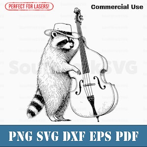 Guaxinim Tocando Baixo svg png dxf eps pdf | gravação a laser corte arquivos de impressão gráfico vetorial | download instantâneo para uso comercial