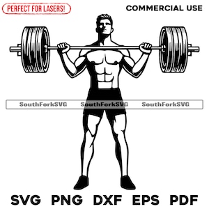 Gewichtheber Designdateien | svg png dxf eps pdf | transparente Vektorgrafik Design Cut Print Dye sub Laser graviert Dateien Kommerzielle Nutzung