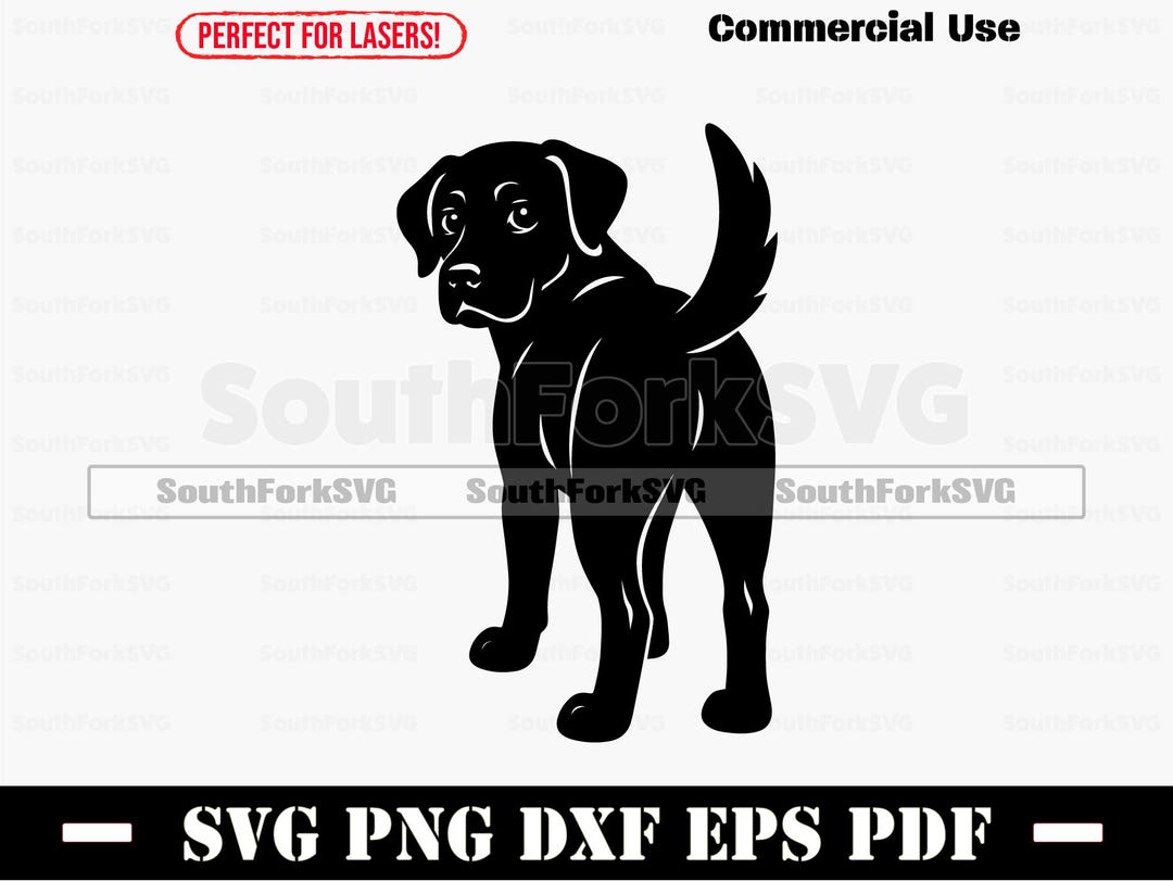 Black Lab Dog Butt Svg Png Dxf Eps Pdf Vector Graphic Cut File Laser ...