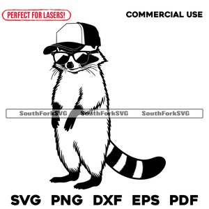 Wasbeer Trucker Hat & zonnebril svg png dxf eps pdf | vector grafisch ontwerp gesneden print dye sub laser graveren digitale bestanden commercieel gebruik