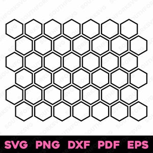 Modello a nido d'ape svg png dxf eps pdf Progettazione grafica vettoriale esagonale senza soluzione di continuità taglio stampa laser incide file download digitale uso commerciale 2