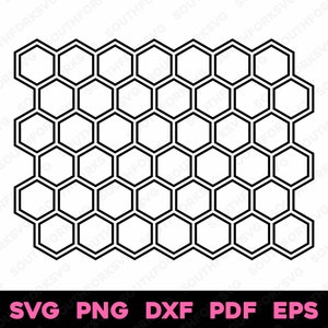 Wzór plastra miodu svg png dxf eps pdf Bezszwowy sześciokątny projekt graficzny wektorowy cięcie drukowanie grawerowanie laserowe pliki cyfrowe pobieranie komercyjne użycie 3
