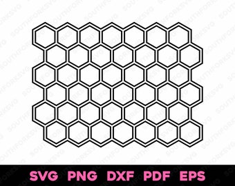 Honeycomb Pattern svg png dxf eps pdf Seamless Hexagon vector graphic design cut print laser engrave files digital download commercial use 3