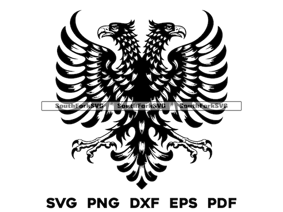 アルバニア国旗紋章双頭の鷲 | svg png dxf eps pdf | ベクター