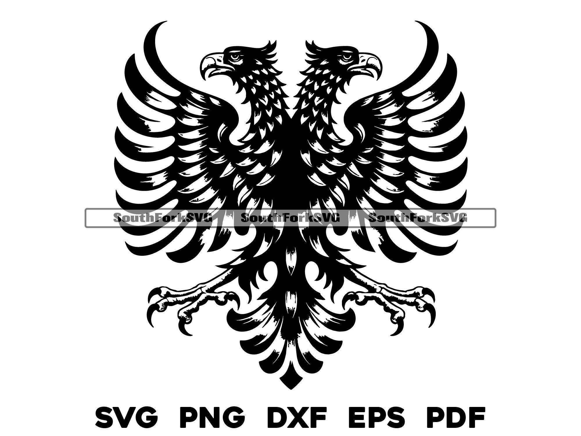 アルバニア国旗紋章双頭の鷲 | svg png dxf eps pdf | ベクター