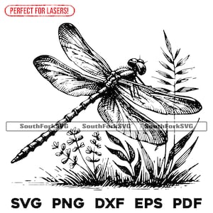 Dragonfly lasergraveren bestanden svg png dxf eps pdf vector grafisch ontwerp knippen print dye sub cnc digitale bestanden commercieel gebruik