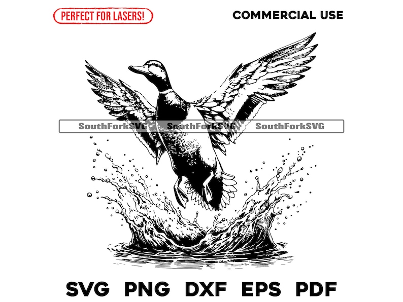 Mallard Duck Laser Engrave Files Svg Png Dxf Eps Pdf Vector Graphic ...