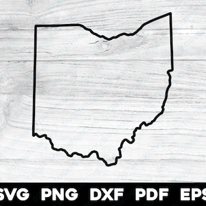 Ohio State Shape Outline | svg png dxf eps pdf | transparent vector graphic design cut print dye sub laser cnc files