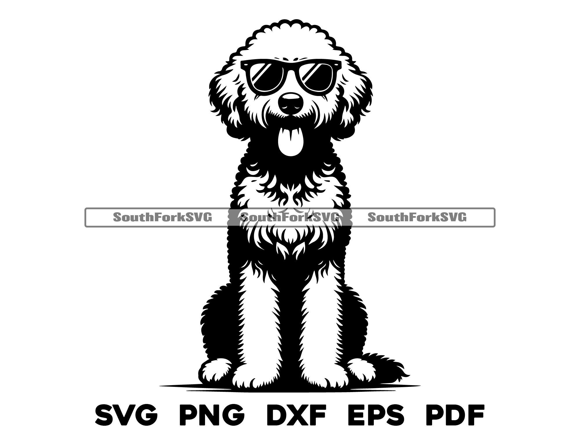 Goldendoodle Dog Wearing Sunglasses Design | Svg Png Dxf Eps Pdf ...