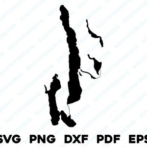 Antorcha Cadena Lagos Michigan Mapa Forma Silueta svg png dxf pdf eps vector diseño gráfico corte grabado archivo láser imagen barco lago casa