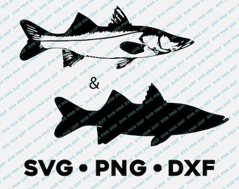 Snook SVG PNG DXF vector transparent  cameo silhouette cut file saying htv vinyl decal fishing hunting outdoors nature animal