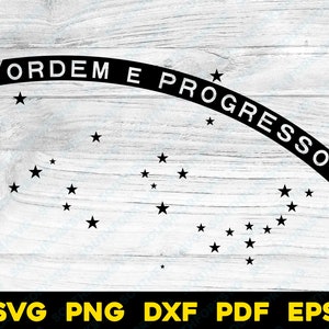 Brazil Flag Motto Banner Transparent | svg png dxf eps pdf | vector graphic design cut print dye sub cnc laser digital files