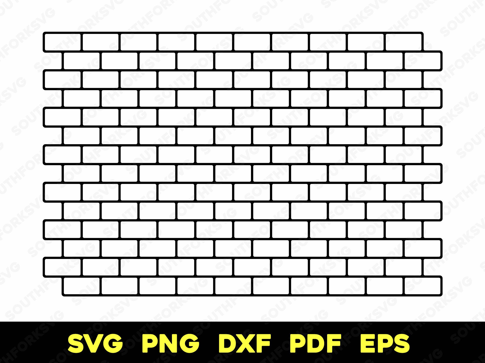 Brick Wall Design Pattern 2 Svg Png Dxf Eps Pdf Vector Graphic Design ...