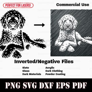 Umgekehrte Labradoodle Verlegung Gekreuzte Pfoten svg png dxf eps pdf | kommerzielle Nutzung