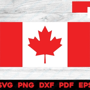 Canadá Bandera canadiense / svg png dxf eps pdf / En capas por color diseño gráfico vectorial corte tinte de impresión sub cnc archivos digitales láser