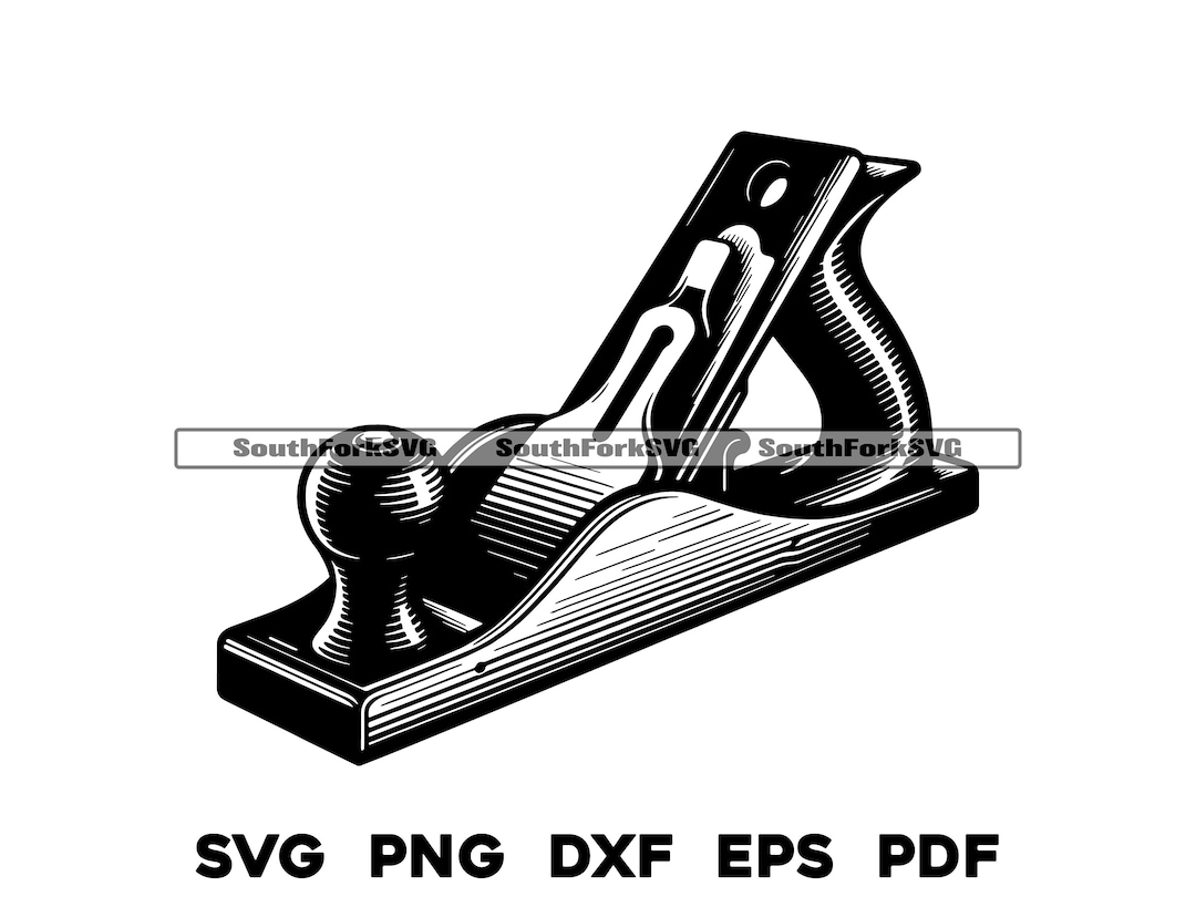 Hand Plane 1 | Svg Png Dxf Eps Pdf | Vector Graphic Cut File Laser Clip ...