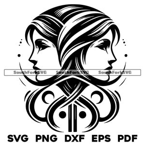 Zwillinge Zwillinge Design | svg png dxf eps | Vektorgrafik Design Cut Print Dye sub Laser gravieren Digitale Dateien Kommerzielle Nutzung