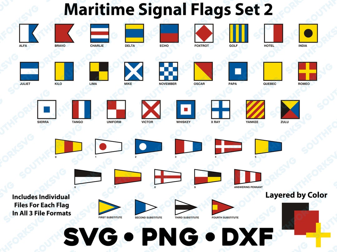 Nautical Flags Monogram Chain Bracelet Nautical Signal Flags 