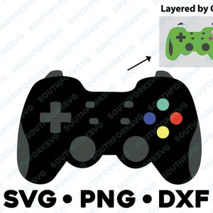 Videospiel Controller SVG PNG DXF Stick Stickdatei 8-Bit-Gaming Silhouette Grafik Sublimationsvektor