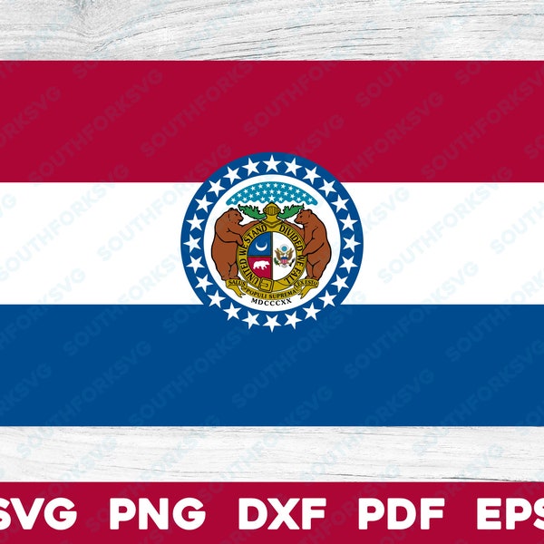 Missouri State Flag svg png dxf pdf eps vector graphic design digital file U.S. 50 State Flags USA America United States Flags