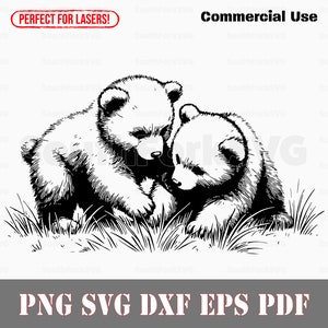 Spielende Bären svg png dxf eps pdf | Lasergravur geschnitten Druckdateien Vektorgrafik Clip Art | sofort download für kommerzielle Nutzung